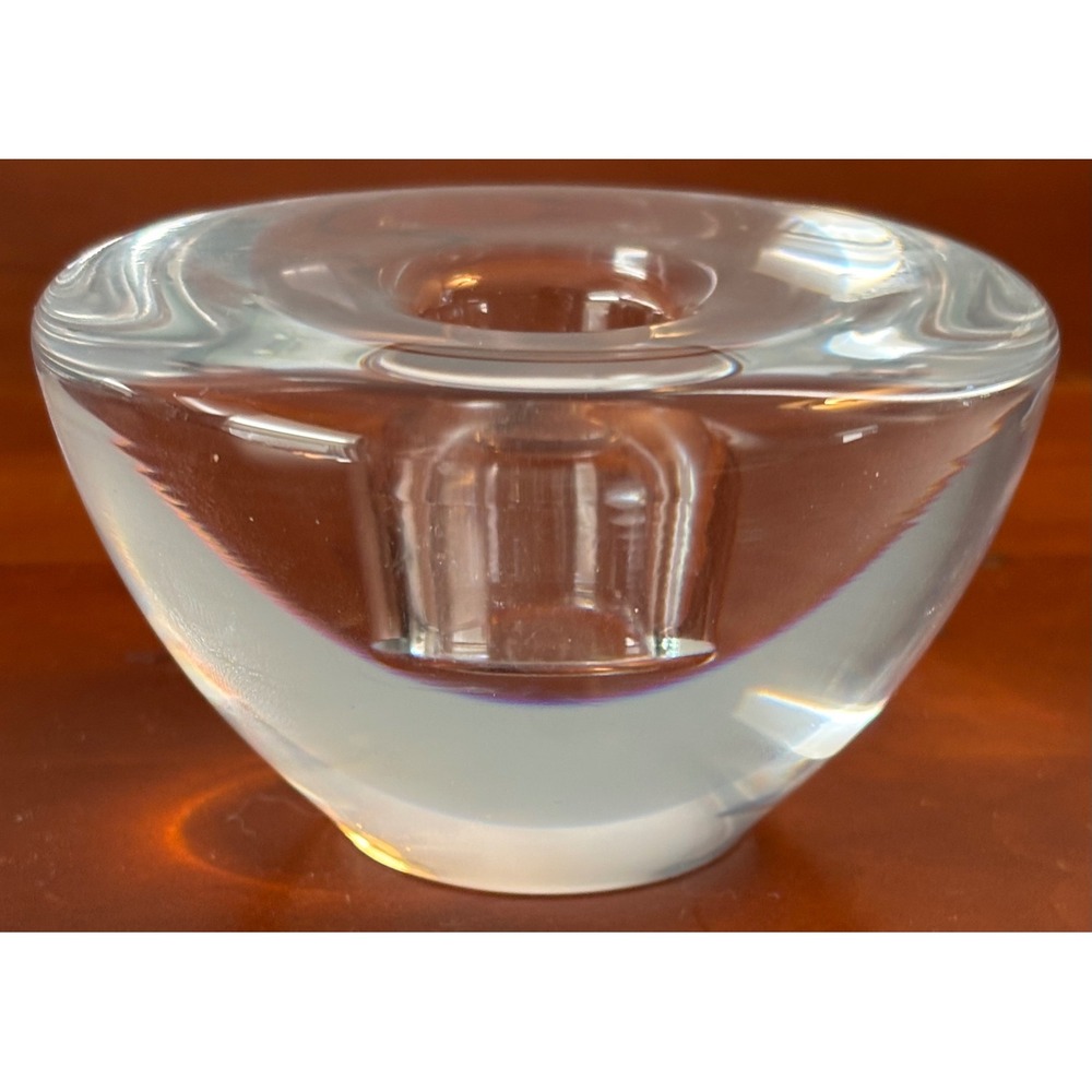 Vintage Orrefors Swedish Glass Orrefors Candlestick Holder Glass Slim Taper - Picture 1 of 5